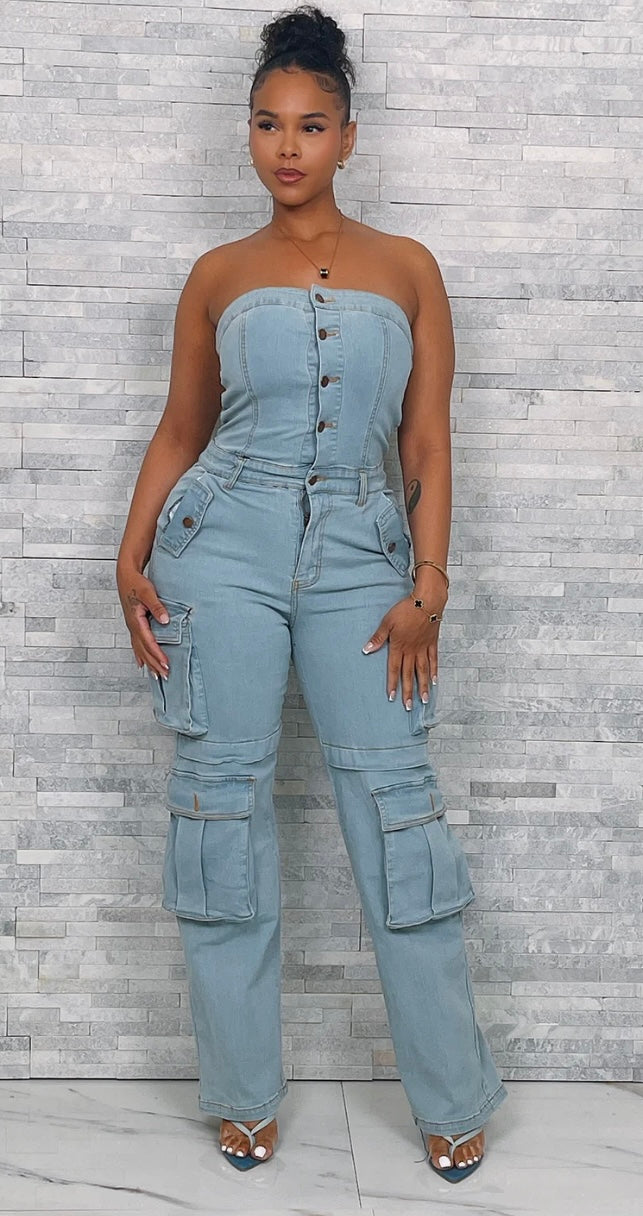 Cargo Halter Top Jumpsuit