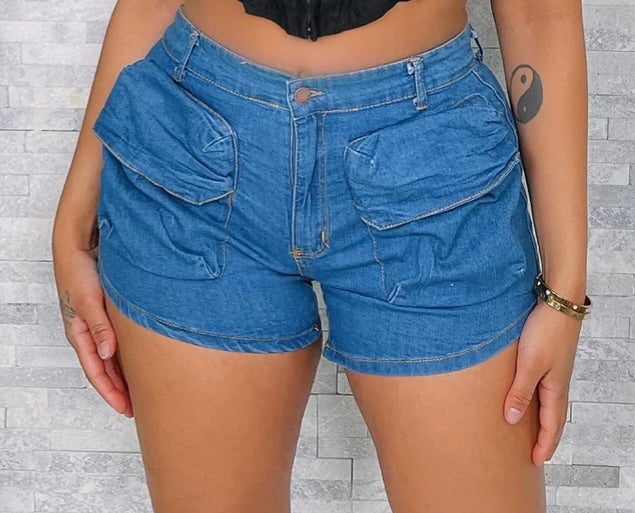 Denim Pocket Shorts