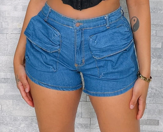 Denim Pocket Shorts