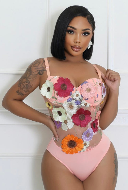 Floral Queen Body Suit