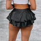 Sassy Leather Mini Skirt