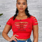 Atlanta Laser Cut Crop Top