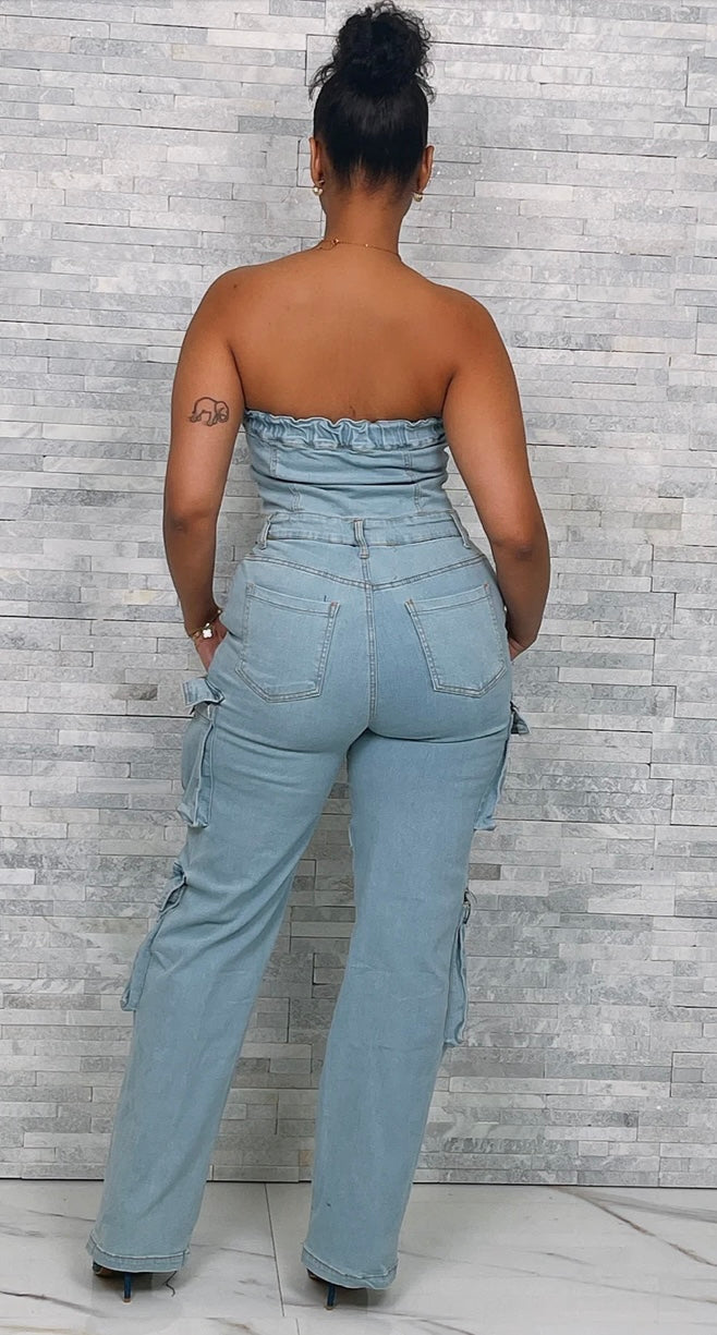 Cargo Halter Top Jumpsuit